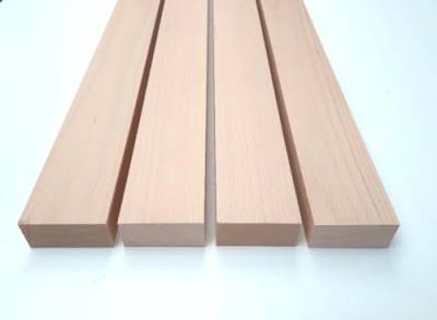 4 Kanthölzer Holzriegel Buche massiv 3cm stark. Hobelware Holzleisten 6cm breit. 10-150cm lang, Sondermaße (50cm lang) von Generisch