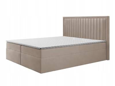 Boxspringbett Riko ! Topper Federkern 140/160/180 x 200 cm Farbwahl ! (180 x 200, Creme - Manila 02) von Generisch