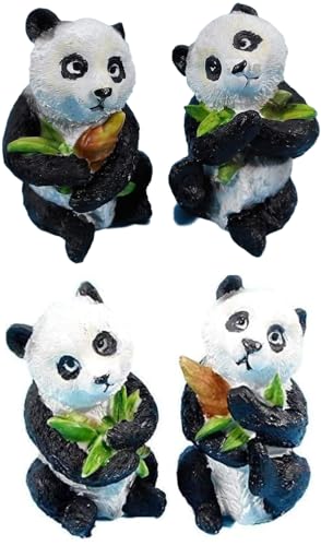 Generisch 4er Set Panda Bär je 6 x 4 x 3,5 cm Mini Pandabär Setzkasten Asien Tier Figur Deko SRBG J049 von Generisch