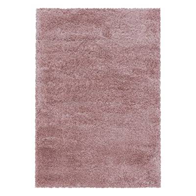 Giantore Teppich 240 x 340 cm Rosé 50 mm Hochflor/Flauschiger Teppich aus hochwertigem Polypropylen/Teppich flauschig als Schlafzimmer, Kinderzimmer oder Wohnzimmerteppich von Giantore