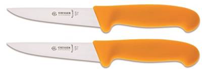Giesser 2X Messer Stechmesser gelb 13 cm Klingenlänge - Profimesser von Giesser