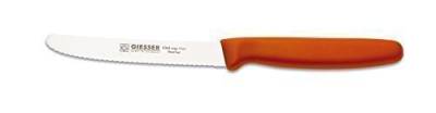 Giesser Messer Allzweckmesser 11 cm Klingenlänge mit Wellenschliff Orange - Profimesser Made in Germany von Giesser