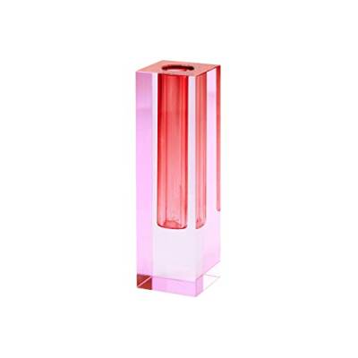 Gift Company Vase Sari, Dekovase, Blumenvase, Kristallglas, Pink, Rot, 17 cm, 1097104013 von Gift Company