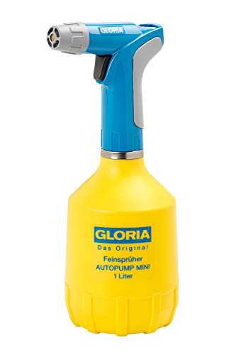 GLORIA Handsprüher AutoPump Mini | 1 L Pflanzensprüher mit Batteriebetrieb | Elektrische Sprühflasche | Düse mit LED-Licht von Gloria