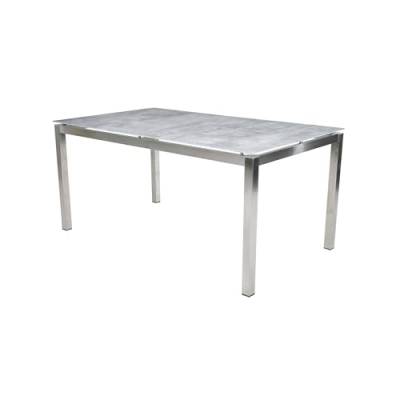 Greemotion Tisch Sydney, Edelstahl, Glas-Keramik-Platte, ca. 160 x 74 x 90 cm, Silber/Grau von Greemotion