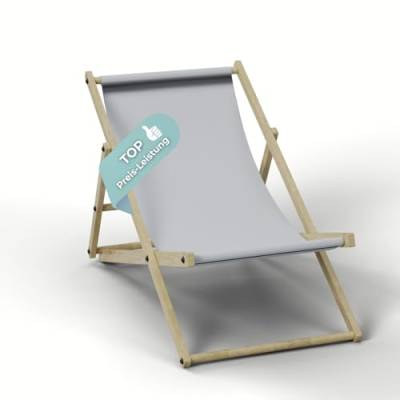 HAGO Liegestuhl Beige Liege Stuhl Strand Strandliege Sonnenliege Gartenliege Klappstuhl Lounge Chill 1 Stück von HAGO