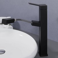 Hago - Wasserhahn Schwarz matt Mischbatterie ausziehbare Brause Waschtischarmatur Badarmatur Waschbeckenarmatur L15 - Schwarz matt von HAGO