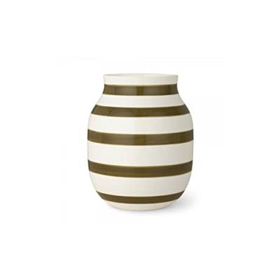 Kähler Design Vase Omaggio Olivgrün aus Keramik hergestellt, Farbe: Olivgrün, EIN Design-Klassiker, Maße (HxØ): 20 x 16,5 cm, 690309 von HAK Kähler