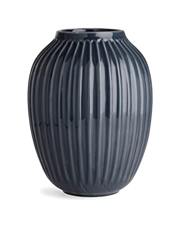 Kähler Vase H25.5 cm Hammershøi dänisches Design für Blumen Handarbeit, grau von HAK Kähler