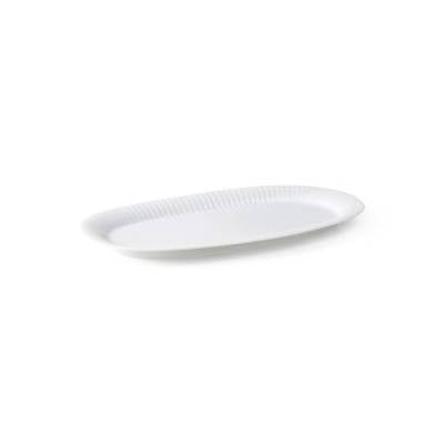Kähler Weiss Hammershoi Ovale Servierplatte aus Porzellan hergestellt, in der Farbe: Weiß, Maße: 3 x 40 x 22.5 cm, 692221 von HAK Kähler