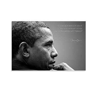 Barack Obama Poster, dekoratives Gemälde, Leinwand, Wandposter und Kunstdruck, modernes Familienschlafzimmer-Dekor, Poster, 20 x 30 cm von HAPPOW