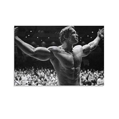 HAPPOW Arnold Schwarzenegger Herr Olympia Poster, dekoratives Gemälde, Leinwand, Wandposter und Kunstbild, modernes Familien-Schlafzimmer, 50 x 75 cm von HAPPOW