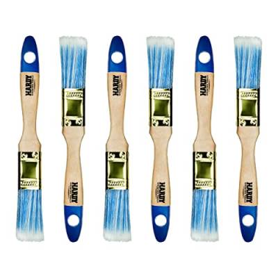 Hardy Flachpinsel Serie 42 zum Malen mit Acrylfarben und Lacken Effizient und gleichmäßig deckend Synthetikborsten und Holzstiel Set 6-TLG. Breite 25mm von HARDY WORKING TOOLS