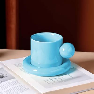 Keramik Kaffee Tasse Aesthetic SchöNe Tassen Porzellantasse Tassen Kawaii Aesthetic Cup Tea Mug Tasse Bauchig Kaffeetassen Modern Keramiktassen Aesthetic Cup Bunte Gifts For Women von HENGBIRD