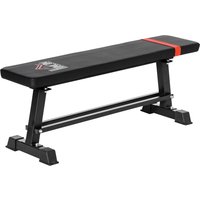 HOMCOM Multifunktion Hantelbank Kraftstation Gewicht bis 150 kg Trainingsbank Metall Kunstleder Schwarz 118 x 36 x 44 cm von HOMCOM