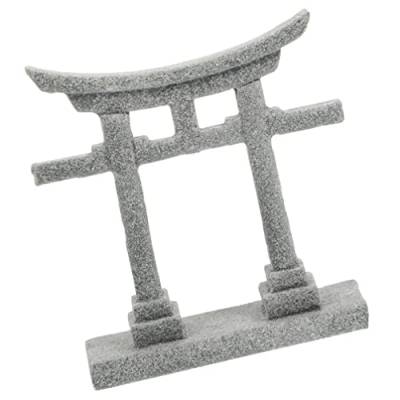 HOMSFOU Gartenmikrolandschaft Mikro-Landschaftsbau-Torii-Tor Miniatur-Torii-Torstatue Spielzeug kleine Torii-Tor-Requisiten Mini-Haushandwerk Aquarium schmücken Ornamente Bonsai Stein von HOMSFOU