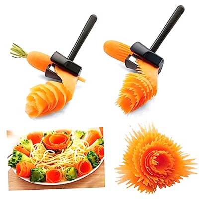 HOMSFOU Spiralizer Gemüseschneider Gemüseschärfer Zucchini-spaghetti-maker Karottenreibe Gurkenwickler Gemüseschäler Mandolinenschneider Spiralschneider Fruchtreibe Wand Spiral- Trichter von HOMSFOU