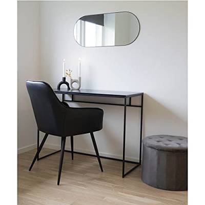 Spiegel, oval, 35 x 80 cm, schwarzer Rahmen von HOUSE NORDIC