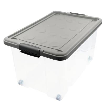 HRB Aufbewahrungsbox mit Deckel Lagerbox Box Korb, Kiste (55 Liter, 1, stück) von HRB