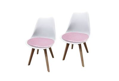 HTI-Living Esszimmerstuhl Esszimmerstuhl 2er Set Weiß mit Kunstledersitz (Set, 2 St), Küchenstuhl mit Kunststoffschale und Kunstledersitzfläche von HTI-Living