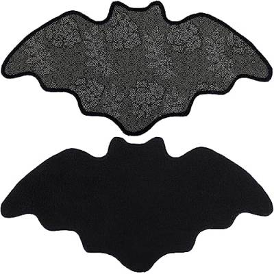 HXGONYI Fledermaus-Badematte, Halloween-Fledermaus-Badematte, Horror-Teppich, Türmatten, Sarg-Badematte, Gothic-Matten, Dekor für Badezimmer, Schlafzimmer, Küche, Zimmer, gruselige Hexe, Hexe, von HXGONYI