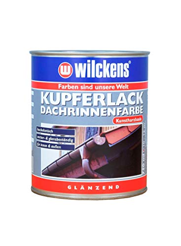 Kupferlack Dachrinnenfarbe 750 ml ca. 10,5 m² Wilckens glänzend Innen Außen Dach Dachrinne von Handelskönig