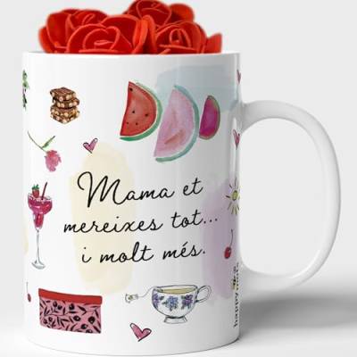HappyMots - Muttertag Tasse - Mama Sie verdienen alles und noch viel mehr - Muttergeschenk von HappyMots