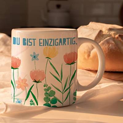HappyMots Originelle Mug aus hochwertiger Keramik zum Verschenken | Frühstückstassen | Geeignet für Mikrowelle und Spülmaschine | Lustige Tassen | Muttertagsgeschenk von HappyMots