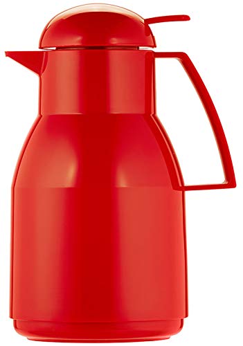 Helios Top Push Kunststoff-Isolierkanne, rot, 1 Liter von Helios