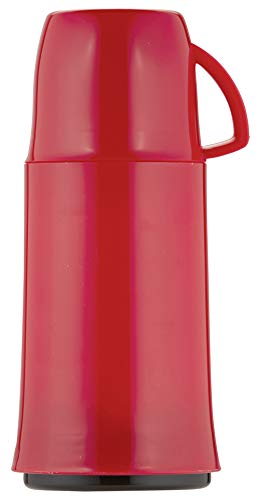 Helios Isolierflasche Elegance, 0,25 Liter, Kunststoff, rot, Henkelbecher von Helios
