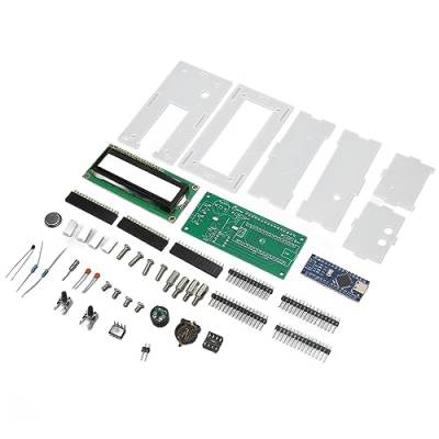 Hiraith DIY-Digitaluhr-Kit, USB-Aufladung, 3 Alarmeinstellungen, LCD-Display, Stündlicher Glockenton, Digitaler Wecker, Lichtsteuerung Zum Erlernen von Elektronik von Hiraith