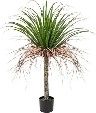 2 pcs Große Pflanzen im Topf Künstliche Pflanzen Dracaena 110cm,Deko Pflanze Zimmerpflanze mit Töpfen,Yucca Kunstpflanzen Wie Echt mit Langlebige Stämme, realistisch Blätter für Wohnzimmer Büro Garten von Hollyone