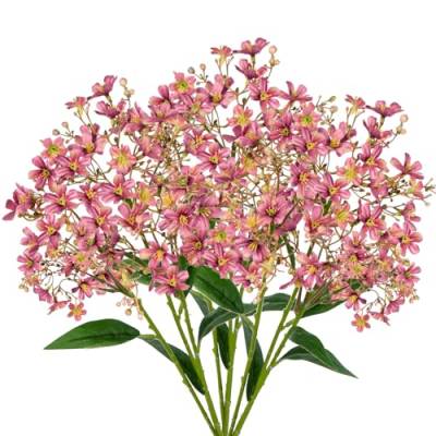 Hollyone 3PCS künstliche Blumen wie echte dekorative Blume Rosa Daphne Blossom 72CM Lange Stiele biegsame gefälschte Blumen Zweige für Blumenarrangement Sträuße Heimdekoration von Hollyone