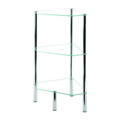 Home Design Regal Emily Stahl/Sicherheitsglas Metall 46x77x32 cm (BxHxT) von Home Design