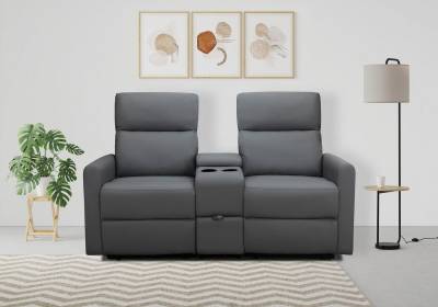 Home affaire 2-Sitzer Daoulas, 2er-Kinosofa, TV-Sessel, Multimedia-Sofa, Kinosofa mit Relaxfunktion, Getränkehalter und Stauraum von Home affaire