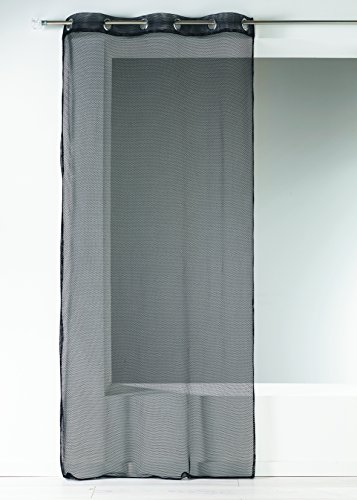 Home Maison HM6904298 Vorhänge horizontalen Streifen Jacquard Polyester 140 x 240 cm schwarz von Homemaison