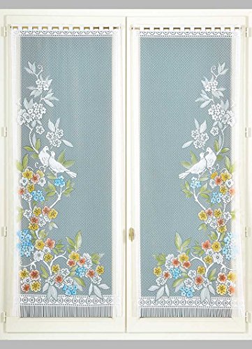 HomeMaison Fenstergardinen, Clemmans Esprit exotischen, Polyester, Weiß, 120 x 60 cm von HomeMaison