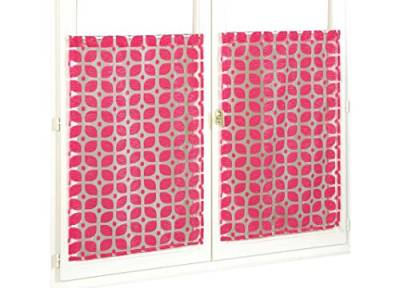 Homemaison Fenstergardinen, Organza und Mustern Jacquard, Polyester, Himbeere, 160 x 60 cm von Homemaison