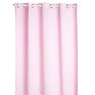 Homemaison Vorhang, Polyester, Rosa, 260 x 140 cm von Homemaison