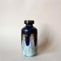 Mid-Century Steinzeug Vase/Ove Rasmussen/Schweden/Blau Beige Weiß von HouseOfVintFurniture