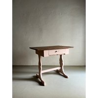 Rustikaler Angemalter Tisch Schreibtisch | Küche Rosa Antik von HouseOfVintFurniture