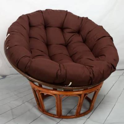 Hovoto Papasansessel Kissen, Papasan Sitzkissen für Hängesessel, Rund Papasan Sessel, Bequem Weich Sitzkissen, Hängesessel Kissen für Korbsessel, Garten Stuhlauflag, braun, 100 * 100cm von Hovoto