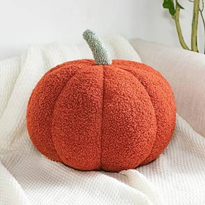 Kürbis Kissen, Kürbis Kissen Halloween, Kürbis Deko, Kürbis Überwurfkissen, Halloween Deko, Halloween Kissen, Gefüllte Spielzeuge Home Decoration, Sofa Dekoration, Rot, 35 von Hovoto