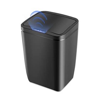 IGTOPS Sensor Müll-Eimer, Automatik Mülleimer mit Smart Sensor, 12L Berührungslos Intelligenter Mülleimer für Küche, Bio-Abfall, Restmüll (WHITE) von IGTOPS