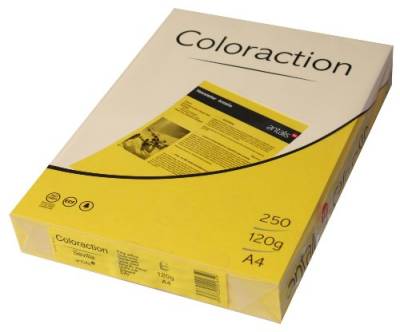 Image Coloraction Sevilla - farbiges Kopierpapier - DIN A4, 210 x 297 mm, 120 g/m² - buntes, holzfreies Druckerpapier für Kopierer - 250 Blatt - Sonnengelb von IMAGE
