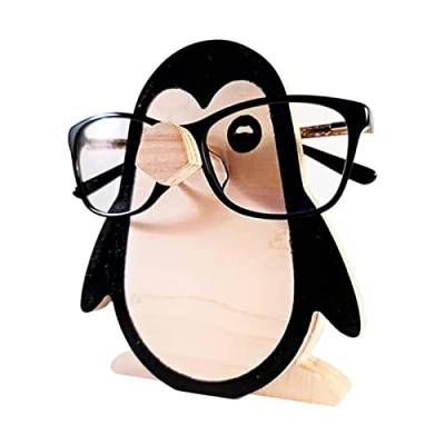 INIFLM Brillenhalter, aus Holz, handgefertigt, Brillenhalter, Pinguin-Form, Brillenständer, Sonnenbrillenständer für Zuhause, Büro, Schreibtisch, Dekorationszubehör von INIFLM