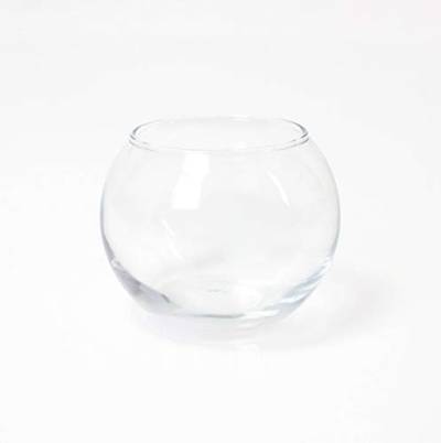 INNA-Glas Kugelvase - Dekoglas TOBI, klar, 8cm, Ø 9,5cm - Kerzen Glas - Pflanzgefäß von INNA-Glas