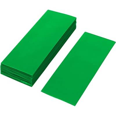 ISOLATECH 30 Stk PVC Schrumpfschlauch geschnittene 72mm Stücke grün ohne Kleber Flachmaß 30mm (Ø19,1mm) Schrumpfverhältnis 2:1 zum Isolieren von 18650 Akku Batterien unbeschriftet (Ø19,1mm 72mm) von ISOLATECH