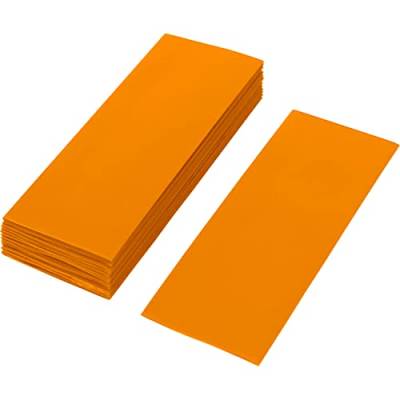 ISOLATECH 500 Stk PVC Schrumpfschlauch geschnittene 72mm Stücke orange ohne Kleber Flachmaß 30mm (Ø19,1mm) Schrumpfverhältnis 2:1 zum Isolieren von 18650 Akku Batterien unbeschriftet (Ø19,1mm 72mm) von ISOLATECH