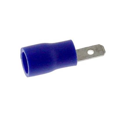 Lumonic 25x Flachstecker 1,5-2,5mm² in blau I Flachstecker für Flachsteckhülsen 0,8mm x 2,8mm I Kabelschuhe Flachstecker teilisoliert von Lumonic